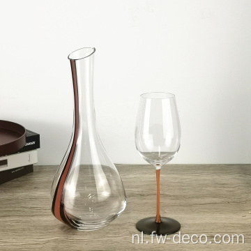 Aangepaste retro elegante kristallen wijnglazen Decanter -sets